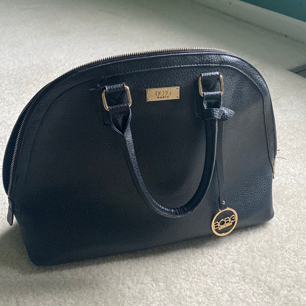 Black BCBG purse with gold hardware